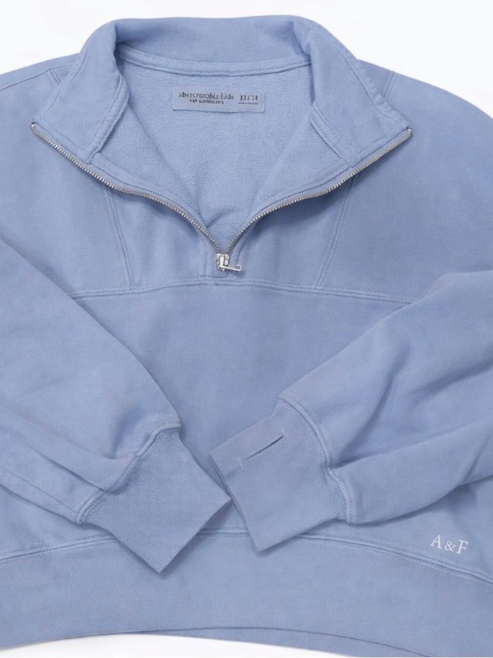 Abercrombie Kids Light Blue Quarter-Zip Sweatshirt Sz 13/14